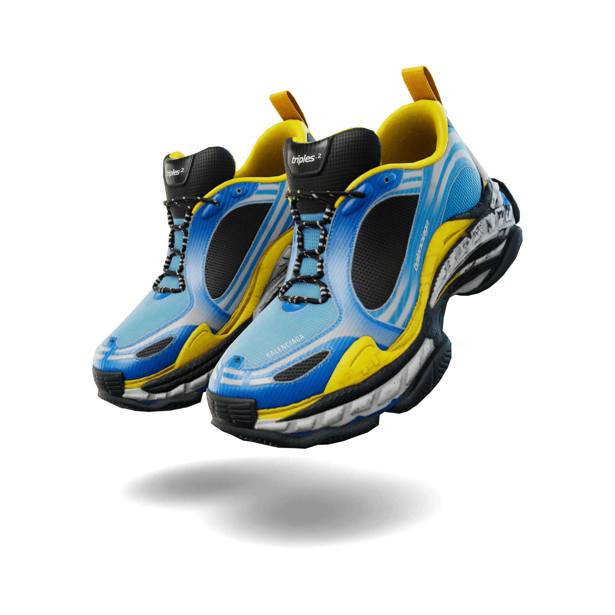 Balenciaga Triple S.2 'Blue/White/Yellow'